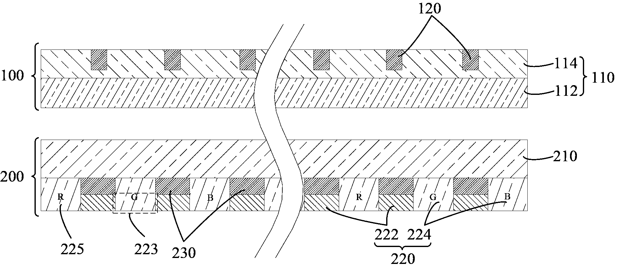 Polarized light and light filtering module and touch display screen