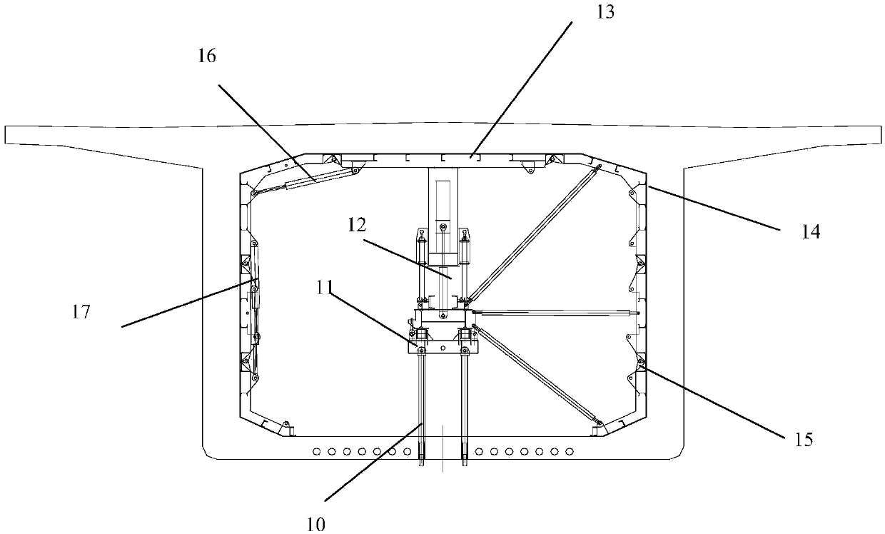 Box girder mobile-type whole-hole cast-in-situ equipment and using method thereof