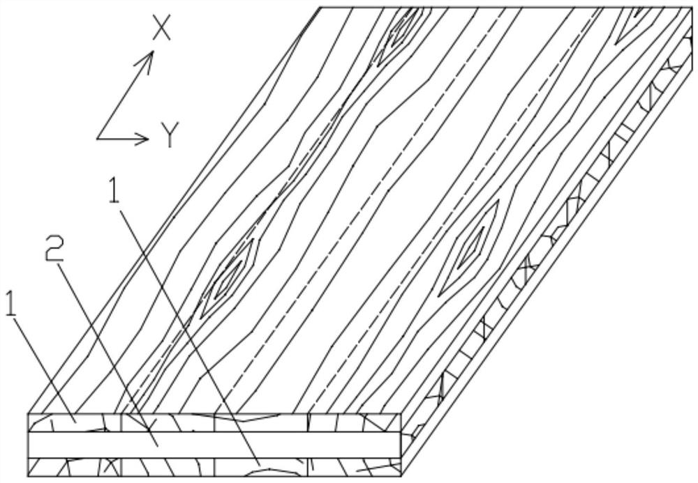 Pure solid wood cross-laminated wood