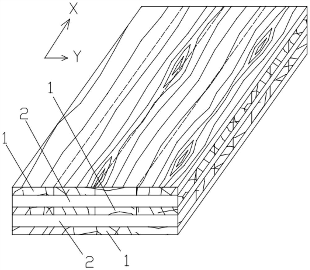 Pure solid wood cross-laminated wood