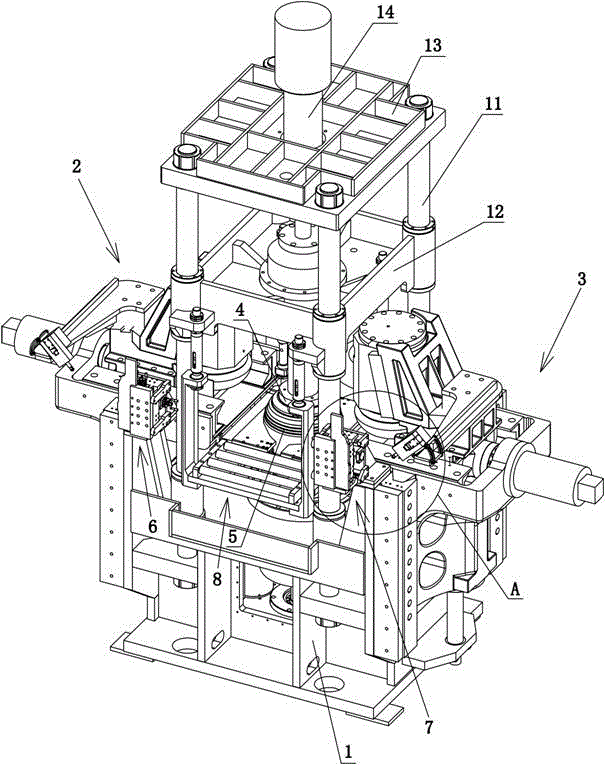 All-purpose vertical spinning machine with horizontally-arranged spinning rollers