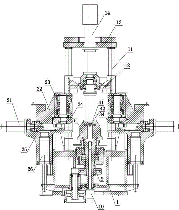 All-purpose vertical spinning machine with horizontally-arranged spinning rollers