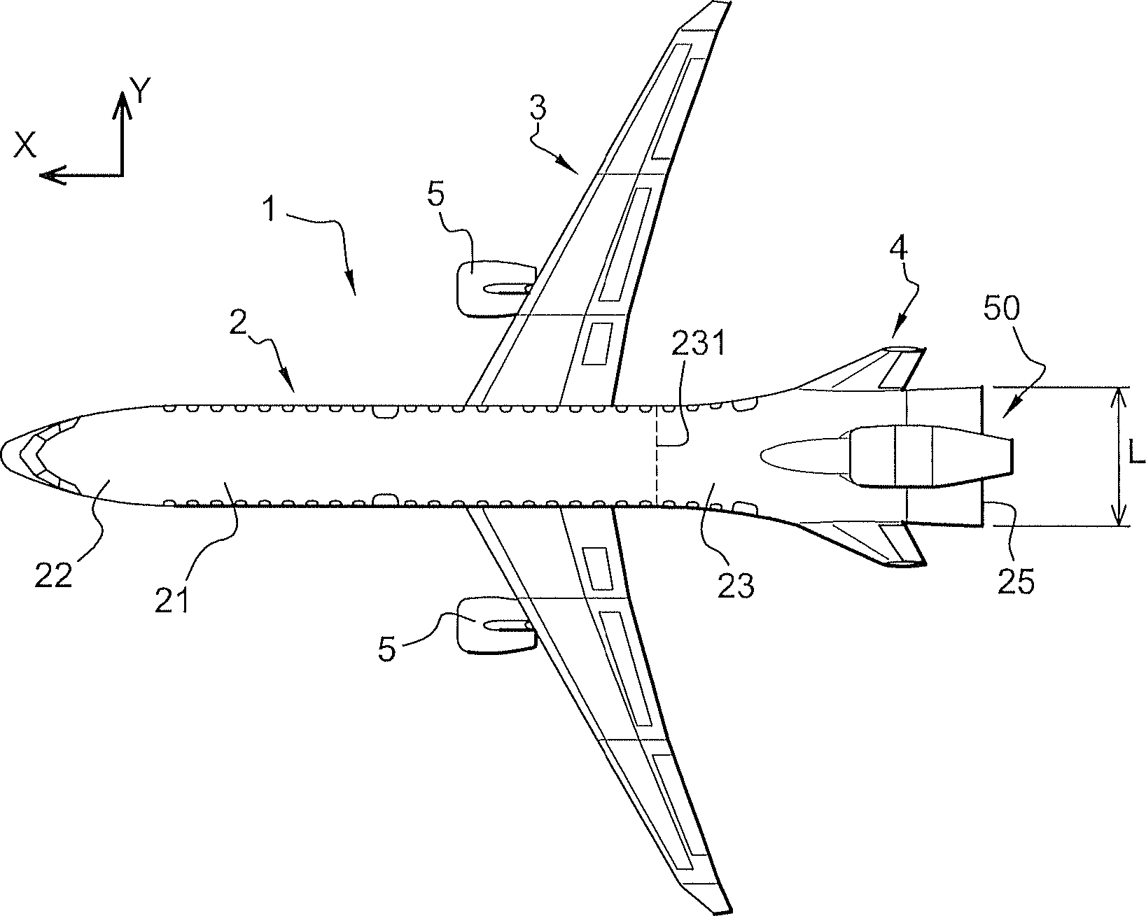 Airplane with tailcoat tail assembly and rear engine