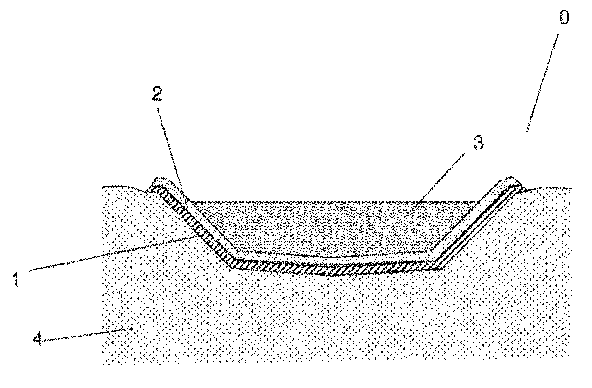 Geocomposite enabling leak detection by electrical scan, and method for use