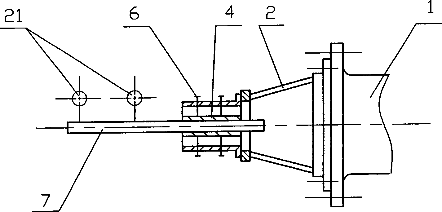 Main engine axis positioning method and measuring device
