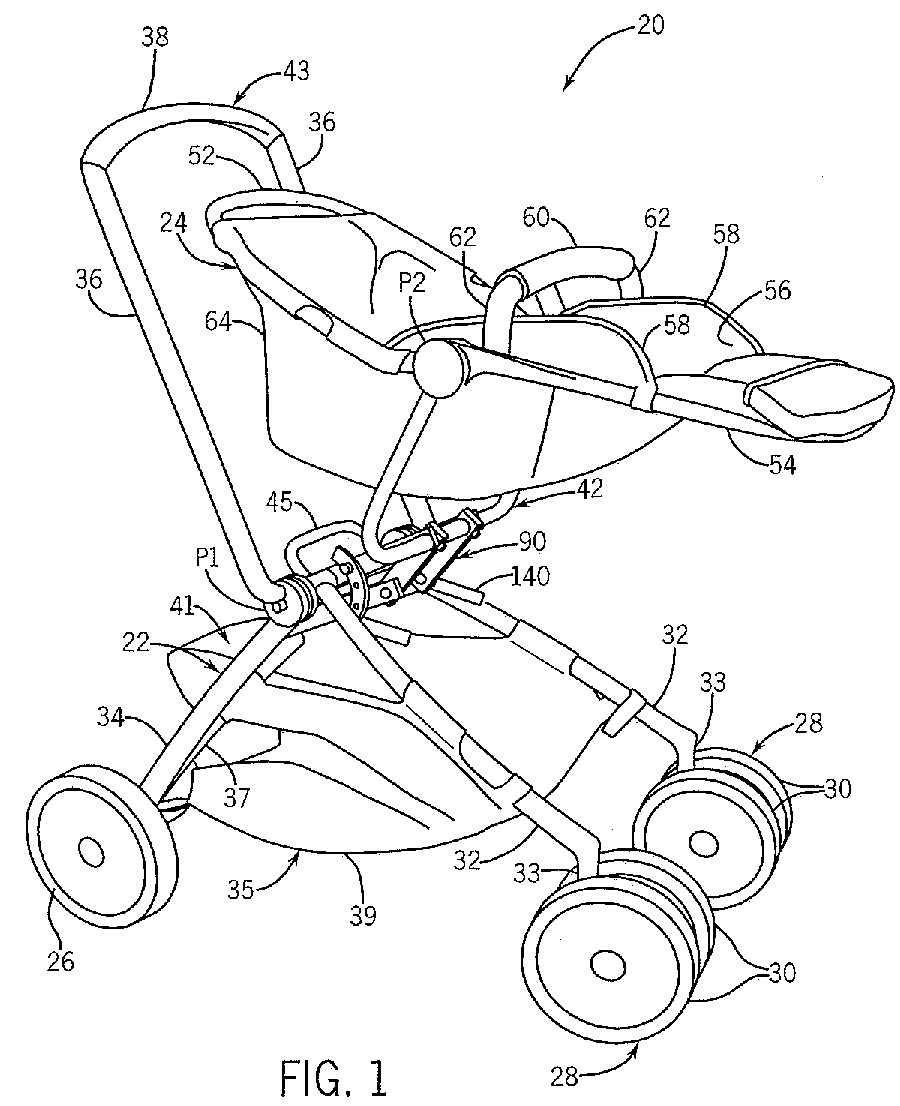 Foldable and height-adjustable stroller