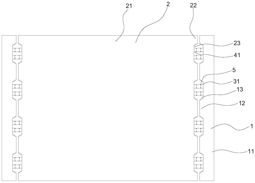 Connecting structure for prefabricated concrete wall and concrete edge columns and construction method