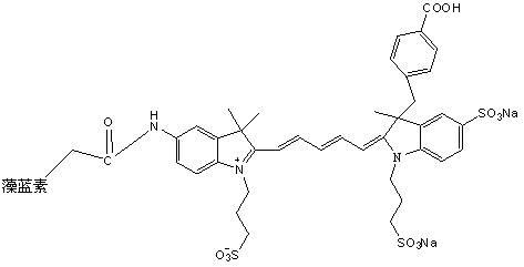 Near-infrared fluorescent probe with maximum Stoke displacement