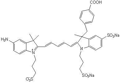 Near-infrared fluorescent probe with maximum Stoke displacement