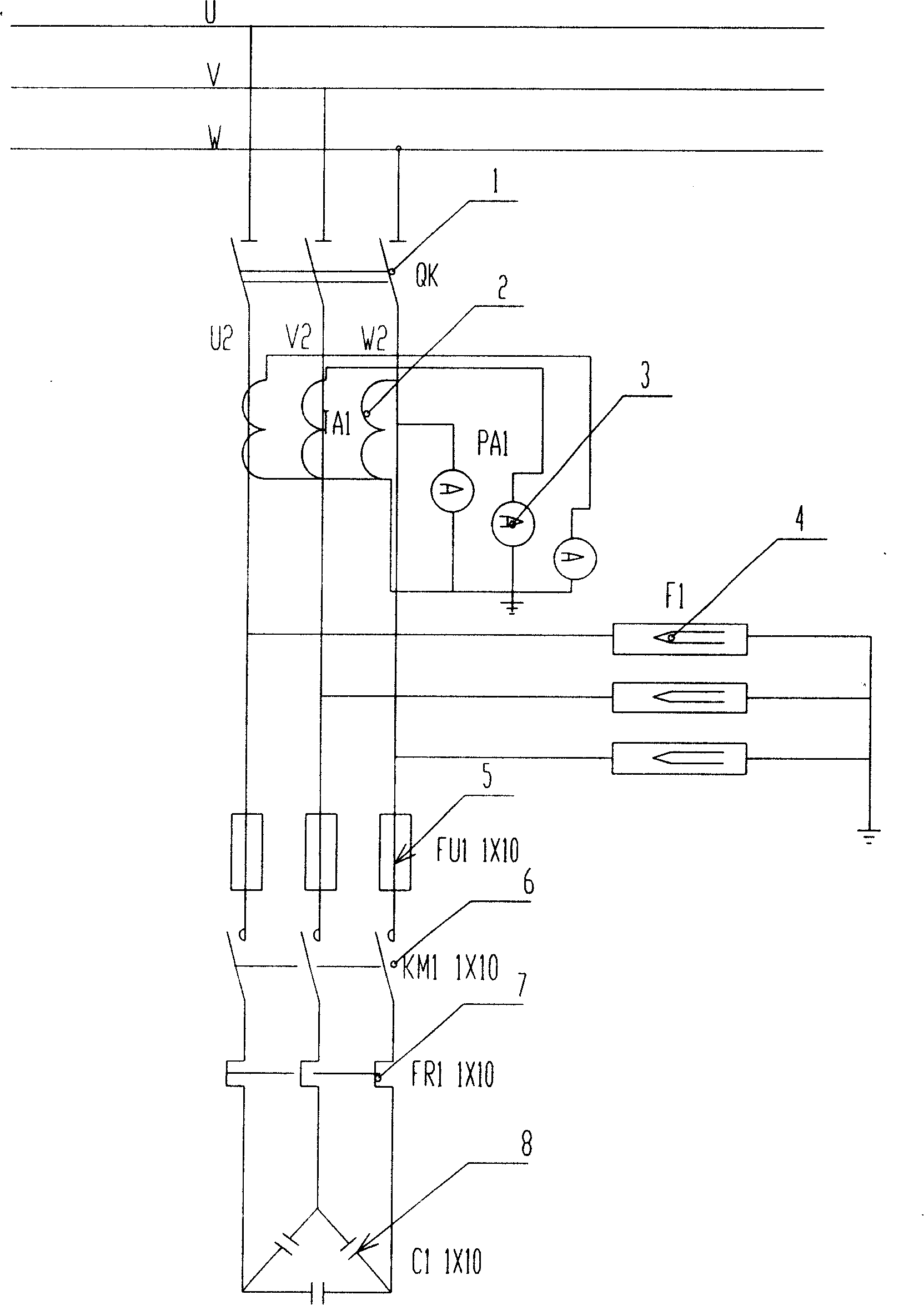 Numerically-controlled forging hydraulic press capable of realizing reactive power compensation