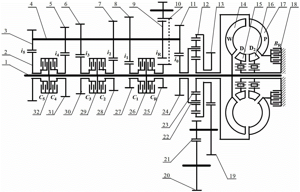 Backflow hydraulic mechanical automatic variable speed transmission device