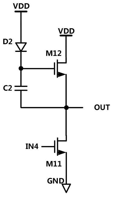 Output stage circuit based on gallium nitride process integrated circuit and cascade application of output stage circuit