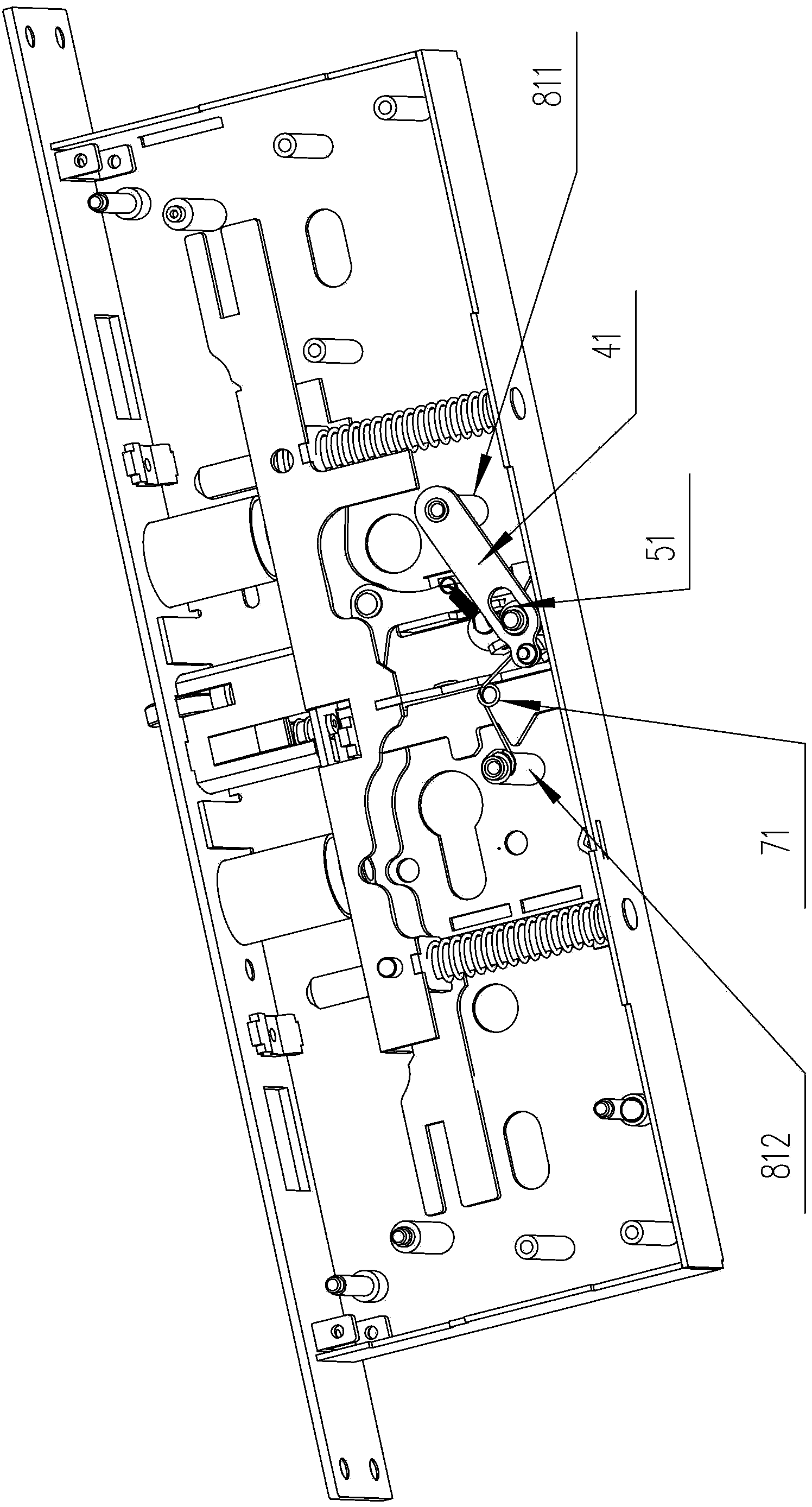 Unlocking mechanism for automatic door lock cam lock cylinder