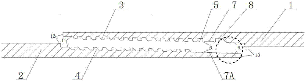 Quick make-up screw thread structure for expansion pipe under large expansion rate and its processing and preparation method