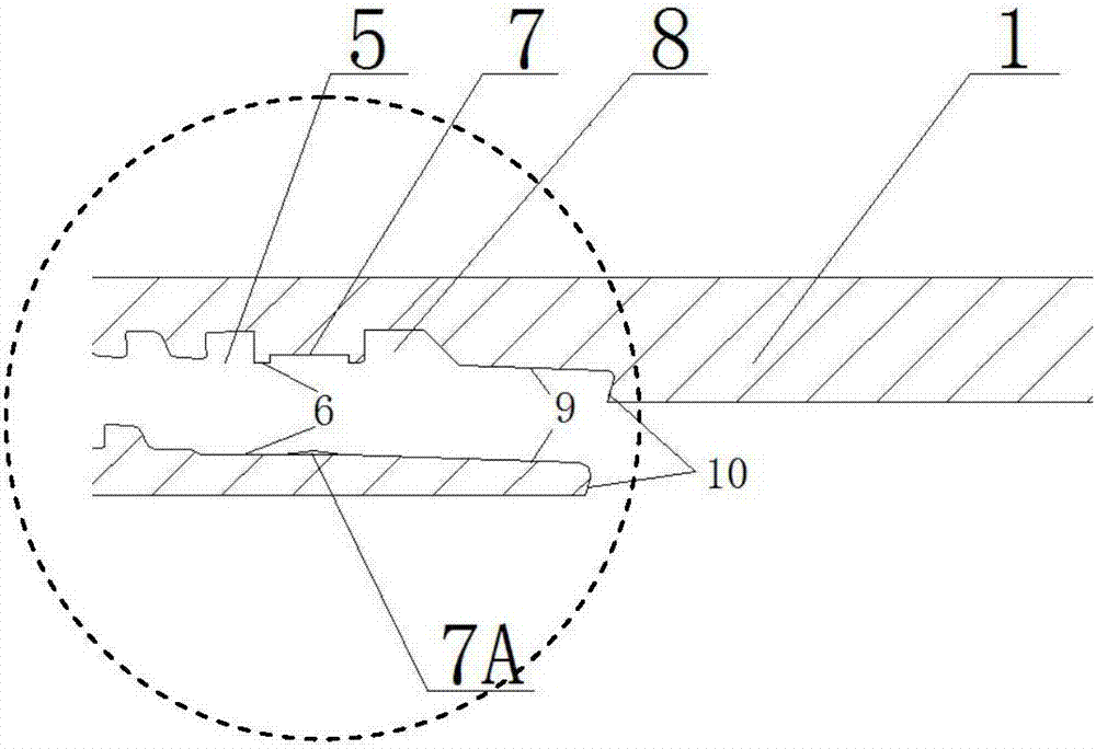 Quick make-up screw thread structure for expansion pipe under large expansion rate and its processing and preparation method