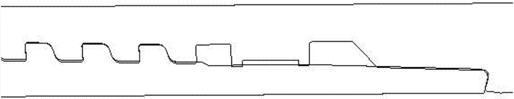 Quick make-up screw thread structure for expansion pipe under large expansion rate and its processing and preparation method