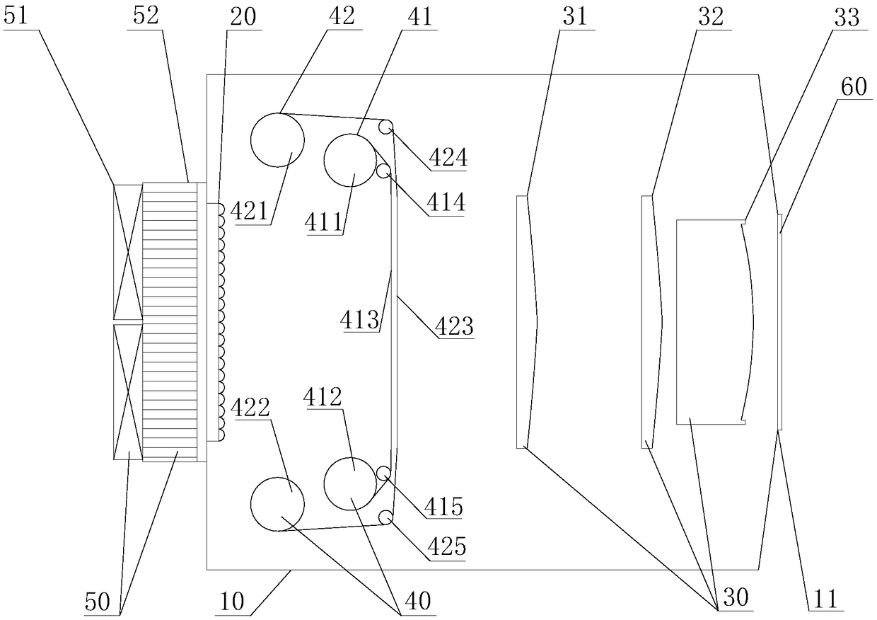 Stack imaging projection lamp and imaging method thereof