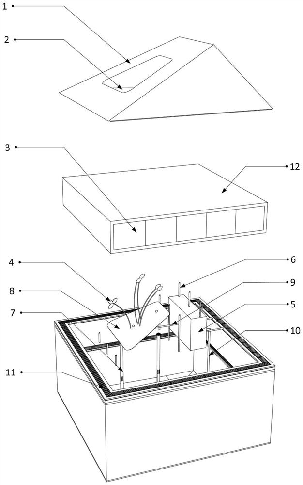 Flower pond landscape module capable of achieving self-irrigation through renewable energy sources