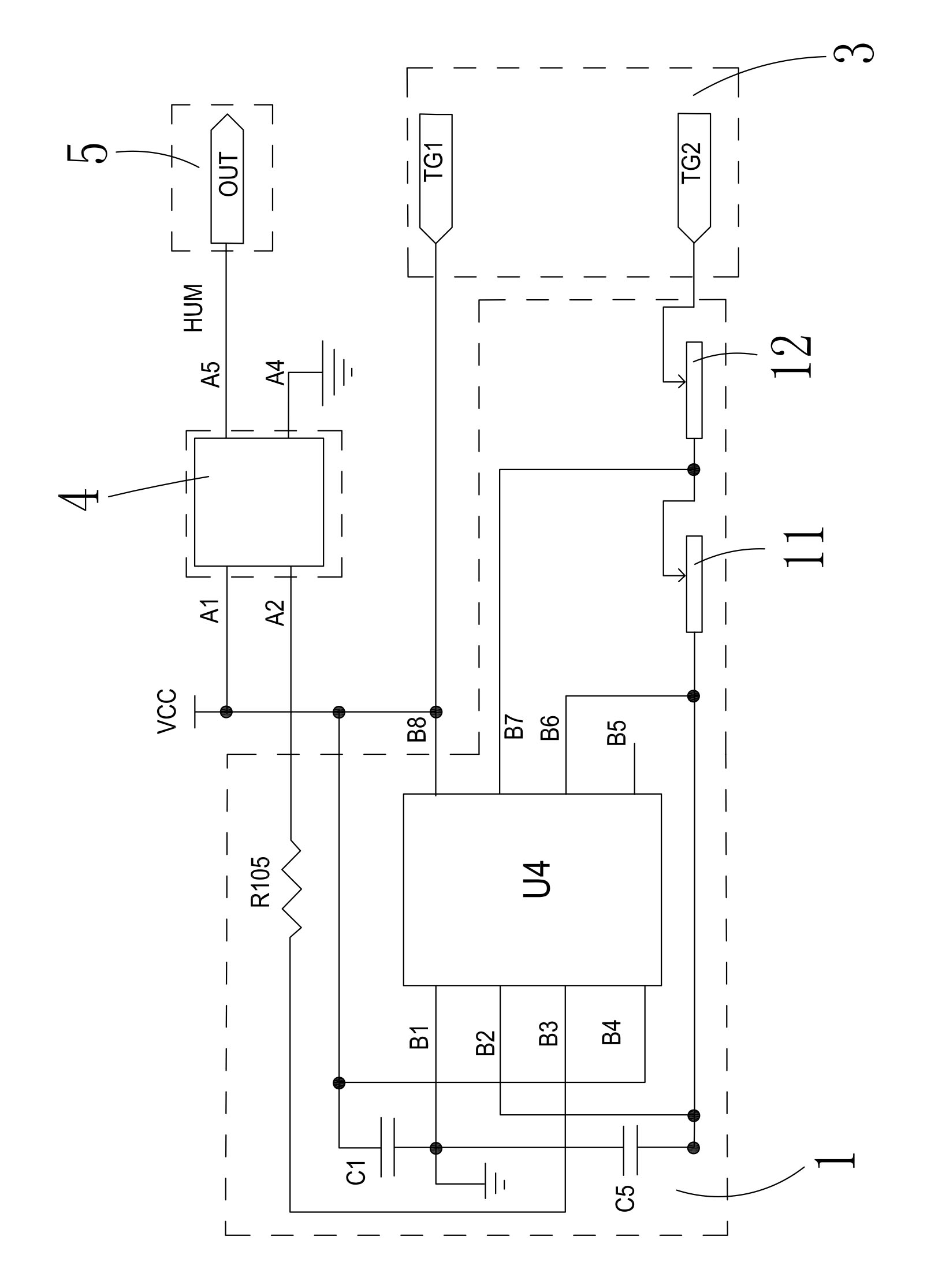 Clothes humidity detection device for clothes dryer