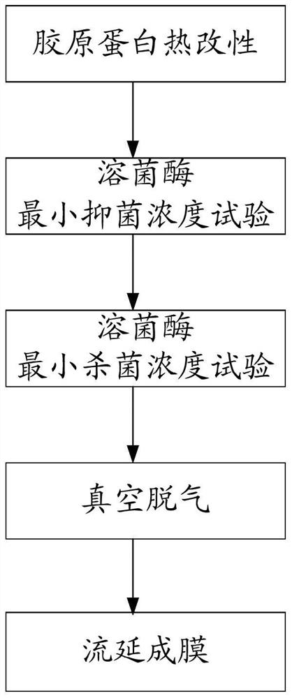 A kind of collagen-lysozyme antibacterial film and preparation method thereof