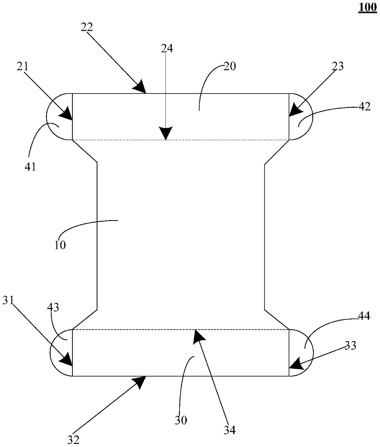 Flip chip thin film and display device