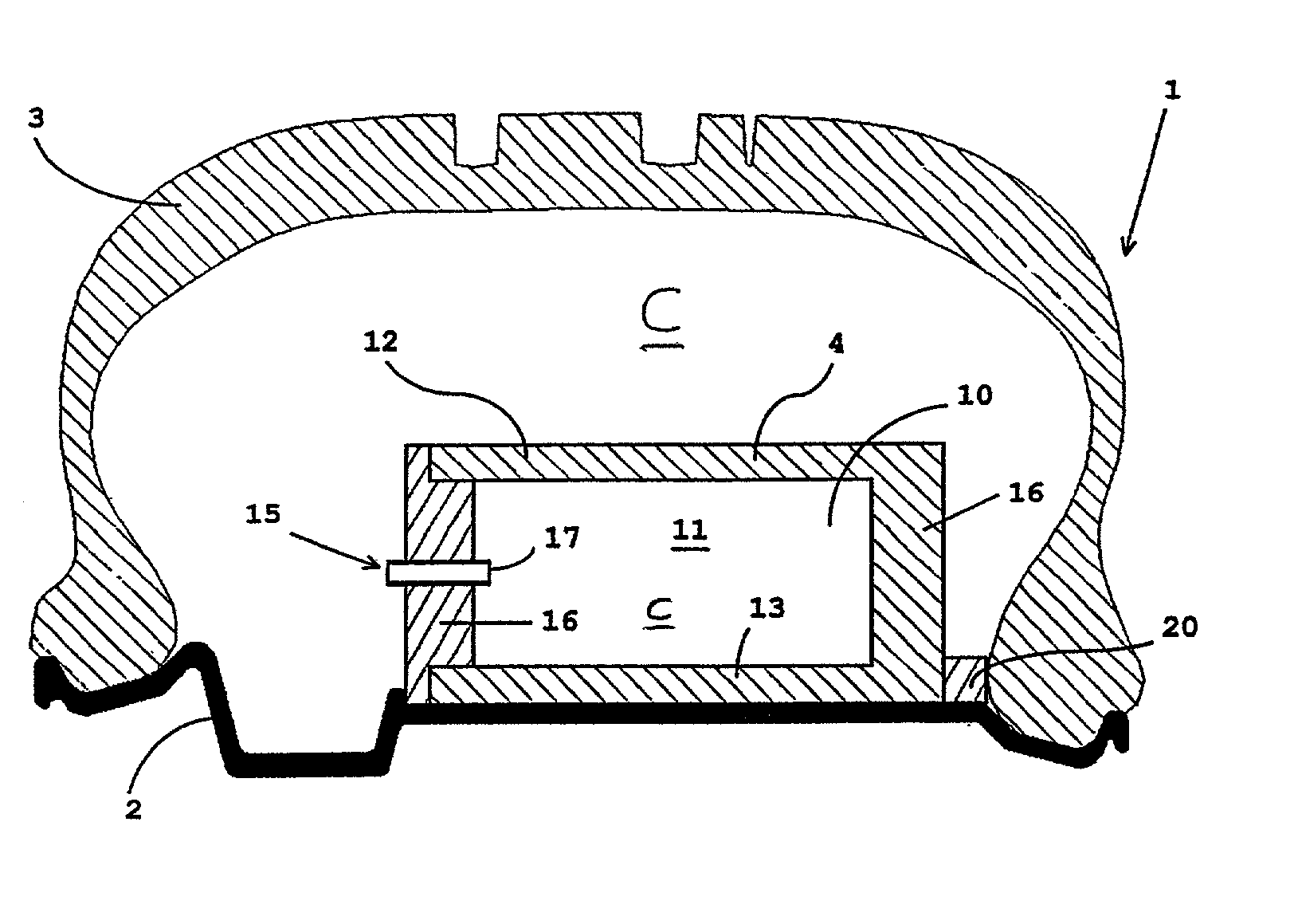 Safety support with a noise attenuator for a vehicle wheel
