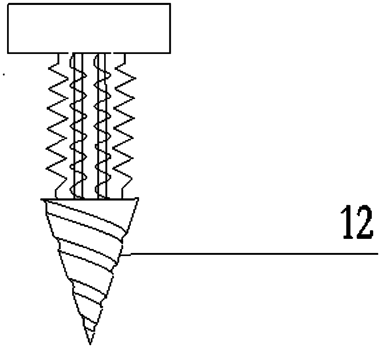 Rock breaking device for auxiliary impacting through high-frequency electric pulses and construction technology of rock breaking device