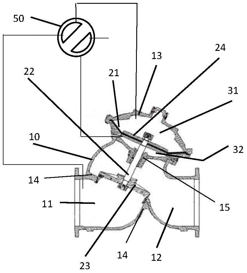 Diaphragm valve for low pressure opening