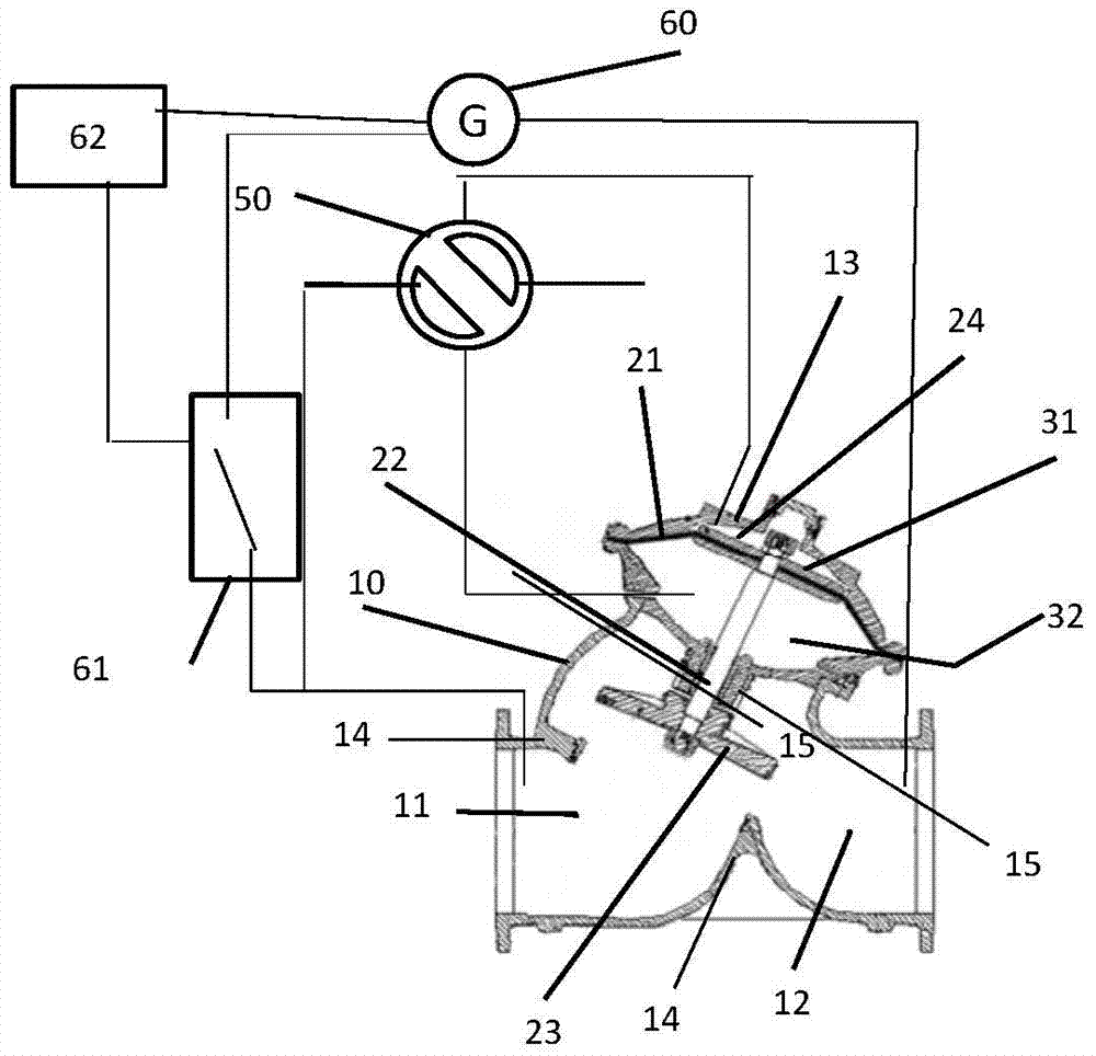 Diaphragm valve for low pressure opening