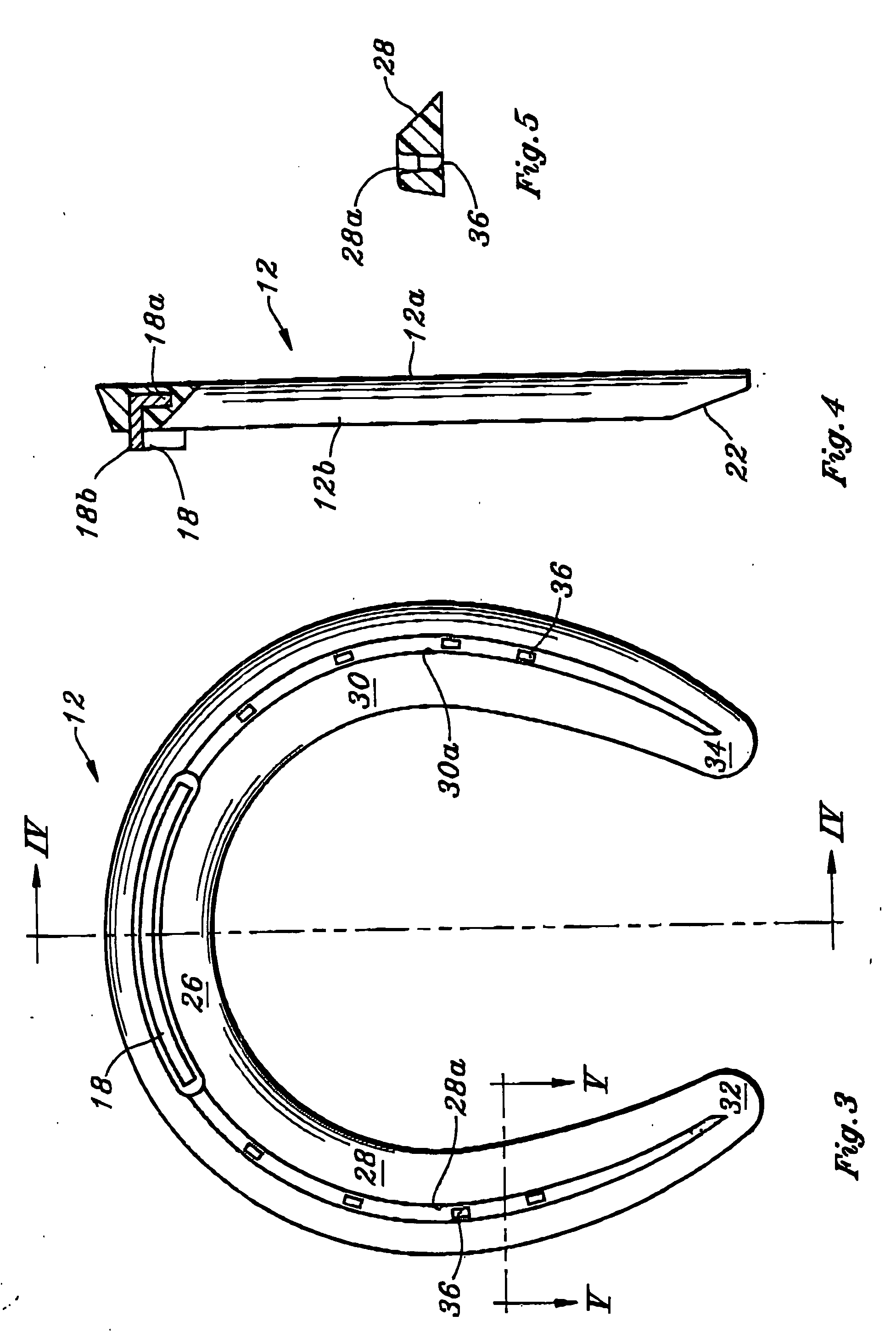 Horseshoe set for race horses