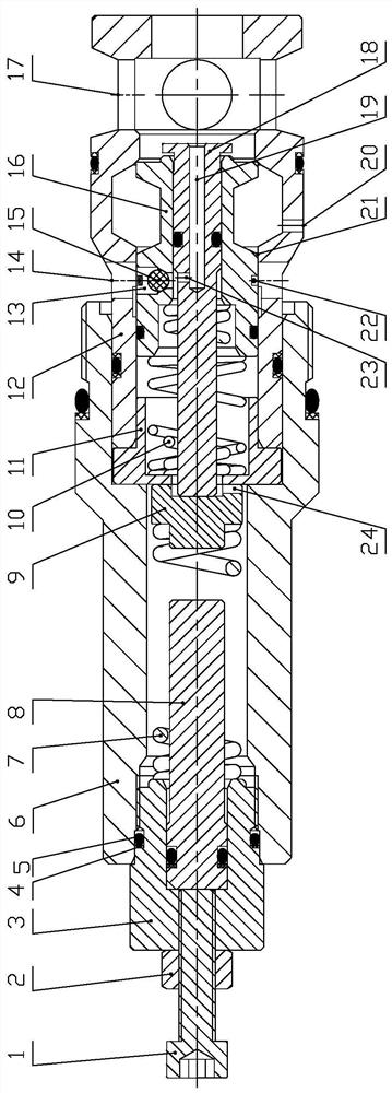 Flow type leakage-free superposed double-balance valve