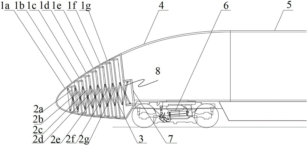 Railway vehicle telescopic head and railway vehicle