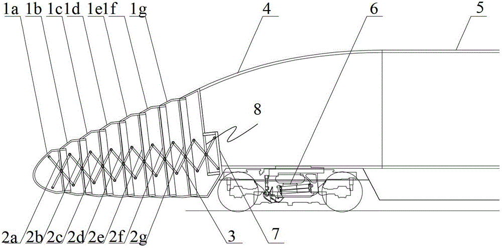 Railway vehicle telescopic head and railway vehicle