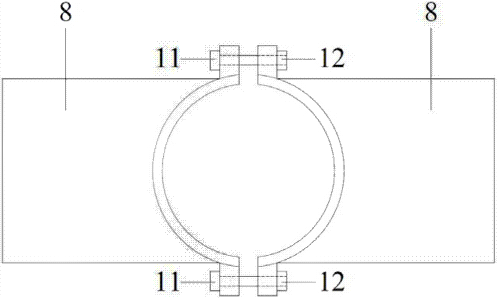 A pressure test structure and test method for deep and long bored piles