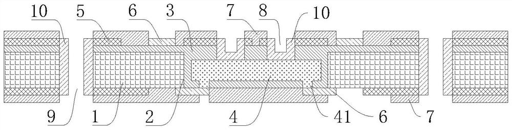 Ceramic-based PCB (Printed Circuit Board) structure with embedded component and preparation process of ceramic-based PCB structure