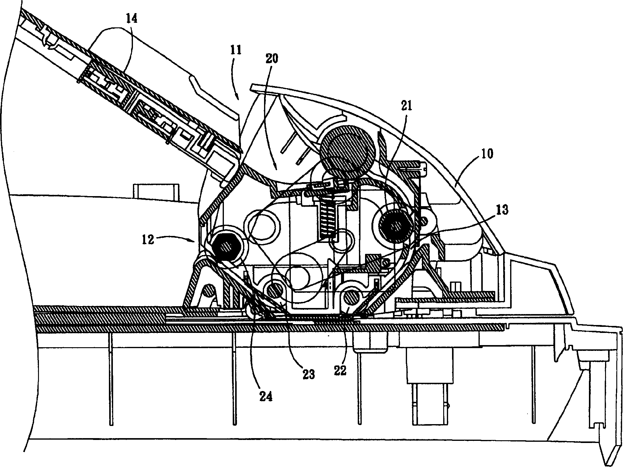 AUtomatic paper feeder with paper feeding and running mechanism