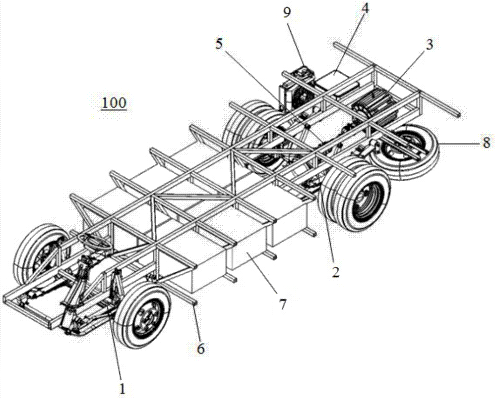 Novel electric truck chassis structure