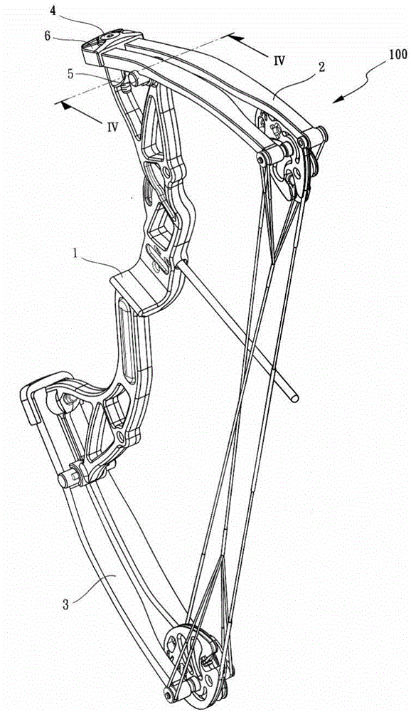 Bow and arrow structure and its bow arm fixing component
