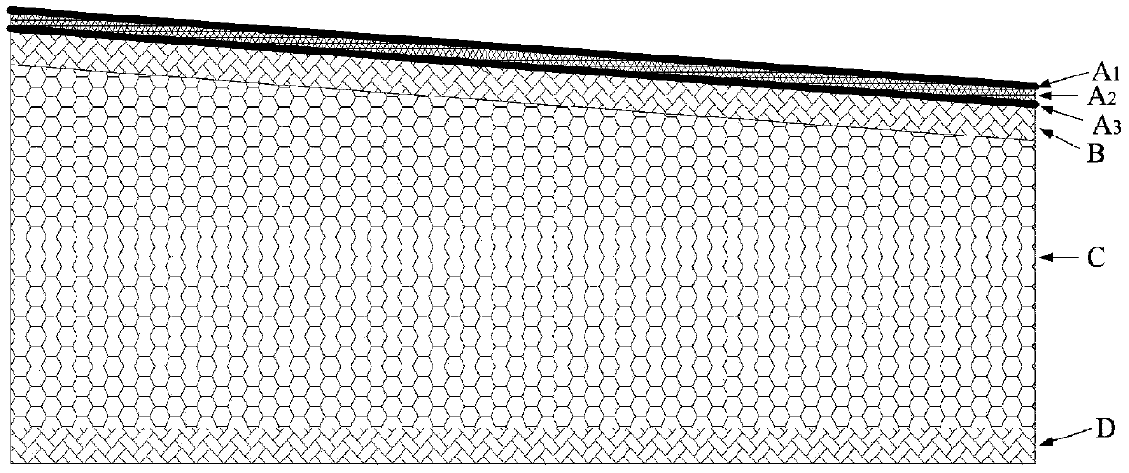 Composite material for airborne radome and preparation method thereof