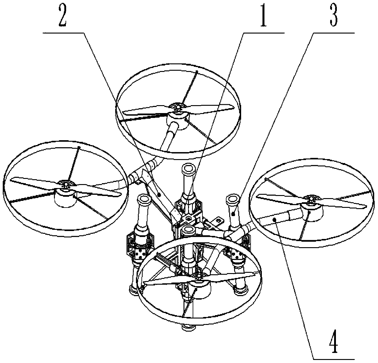 A variable-wheelbase UAV mechanism carrying a fire-fighting launching device