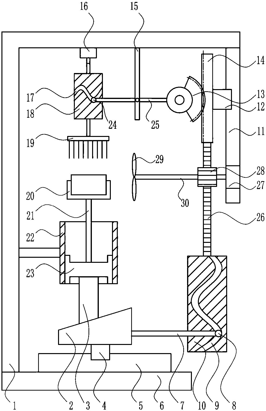 A rapid heat dissipation and dust removal device for electric power filter