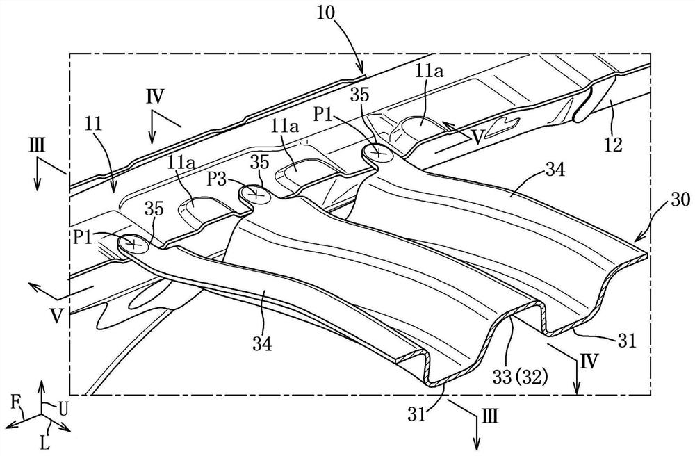 Upper body structure for a vehicle