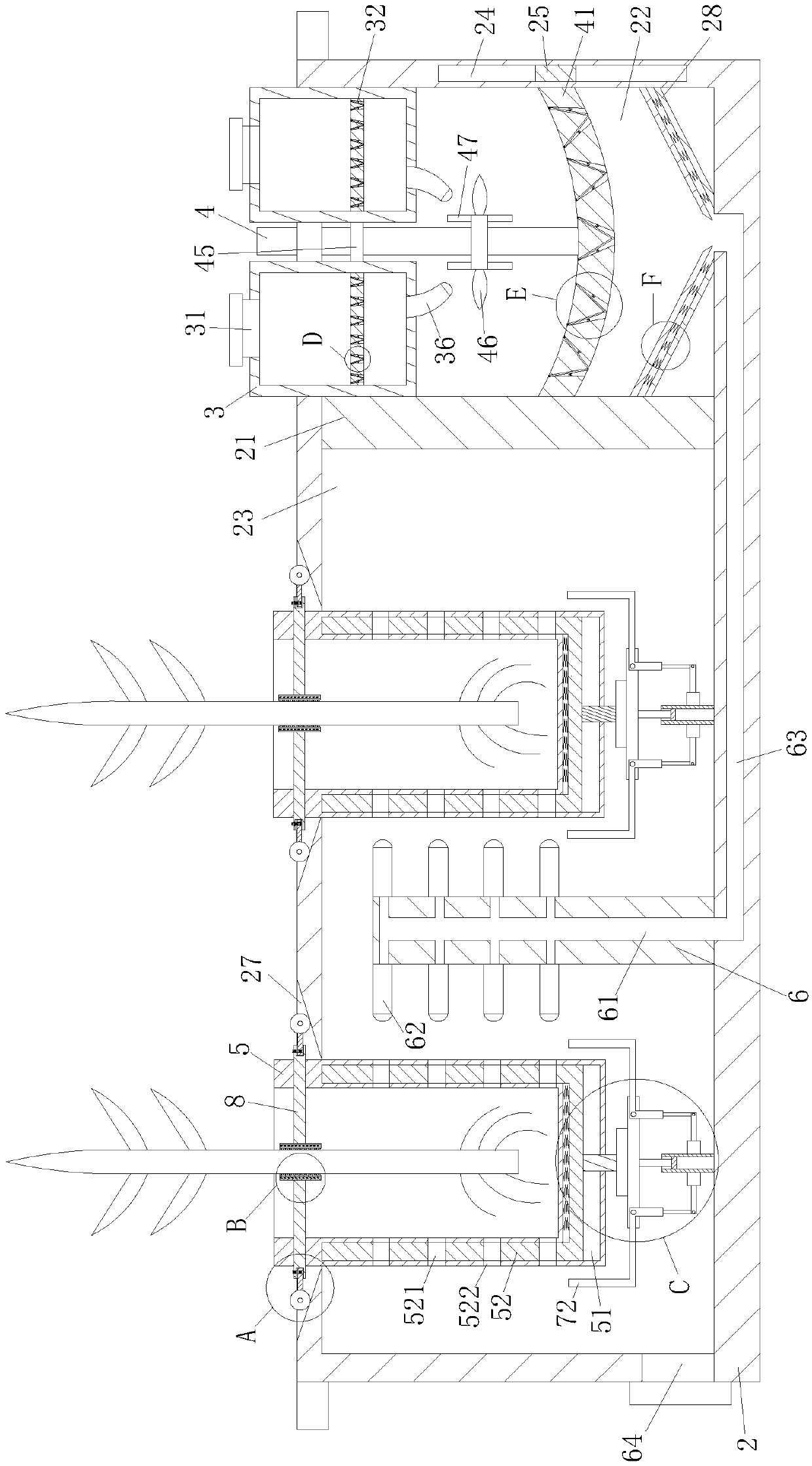 Rotatable type soilless culture device for seedlings