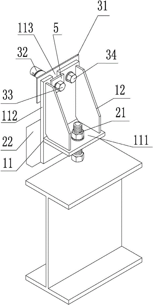 Connection joint of upper bearing prefabricated concrete external wall and steel beam