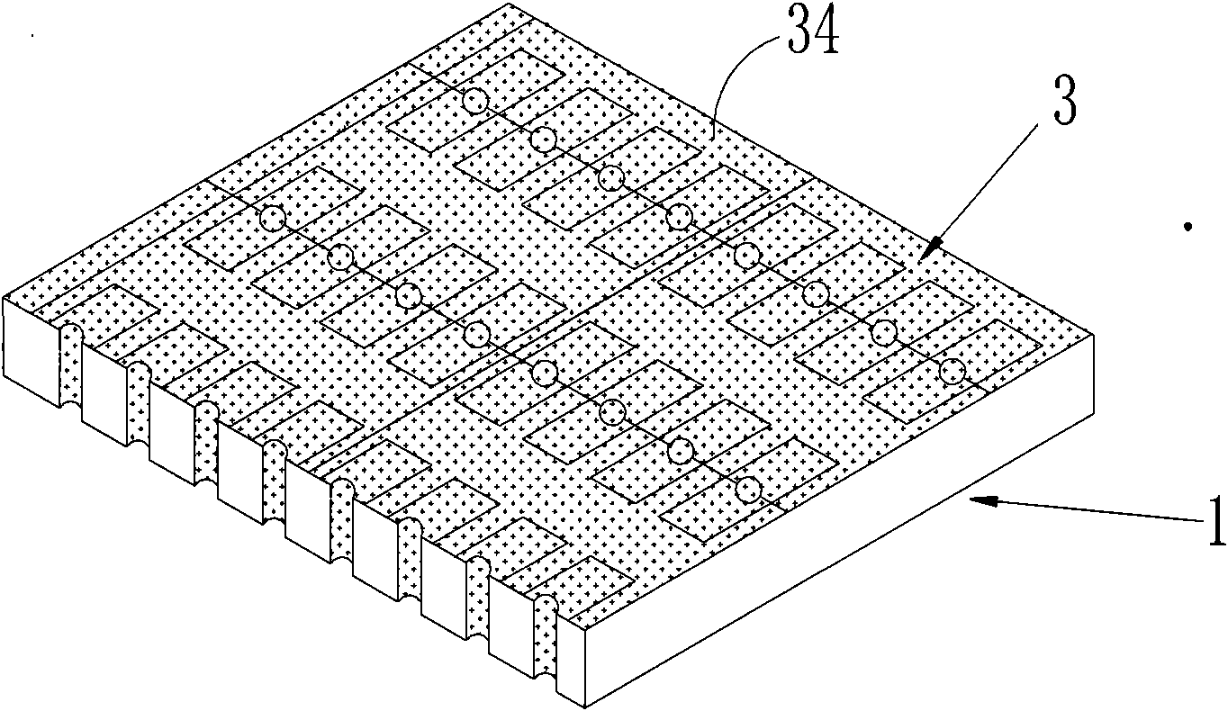 Process for forming side electrode of chip concave type electrode network resistor
