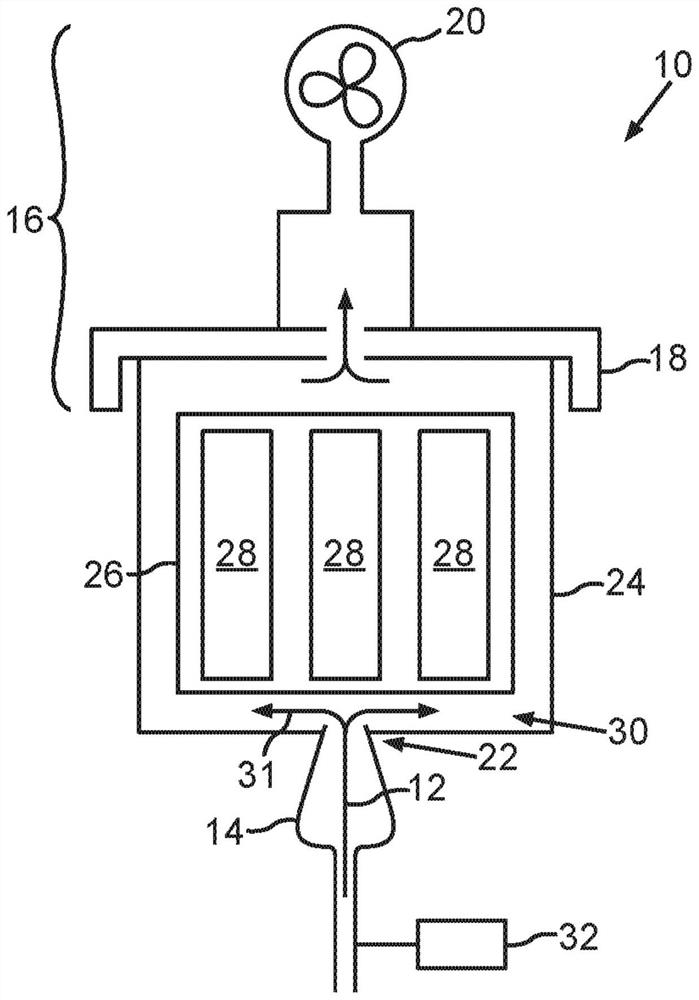 Apparatus and method for distributing interstitial material in battery