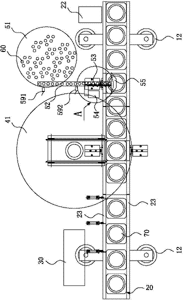 Regular particle material composition quantitative filling machine and filling method thereof