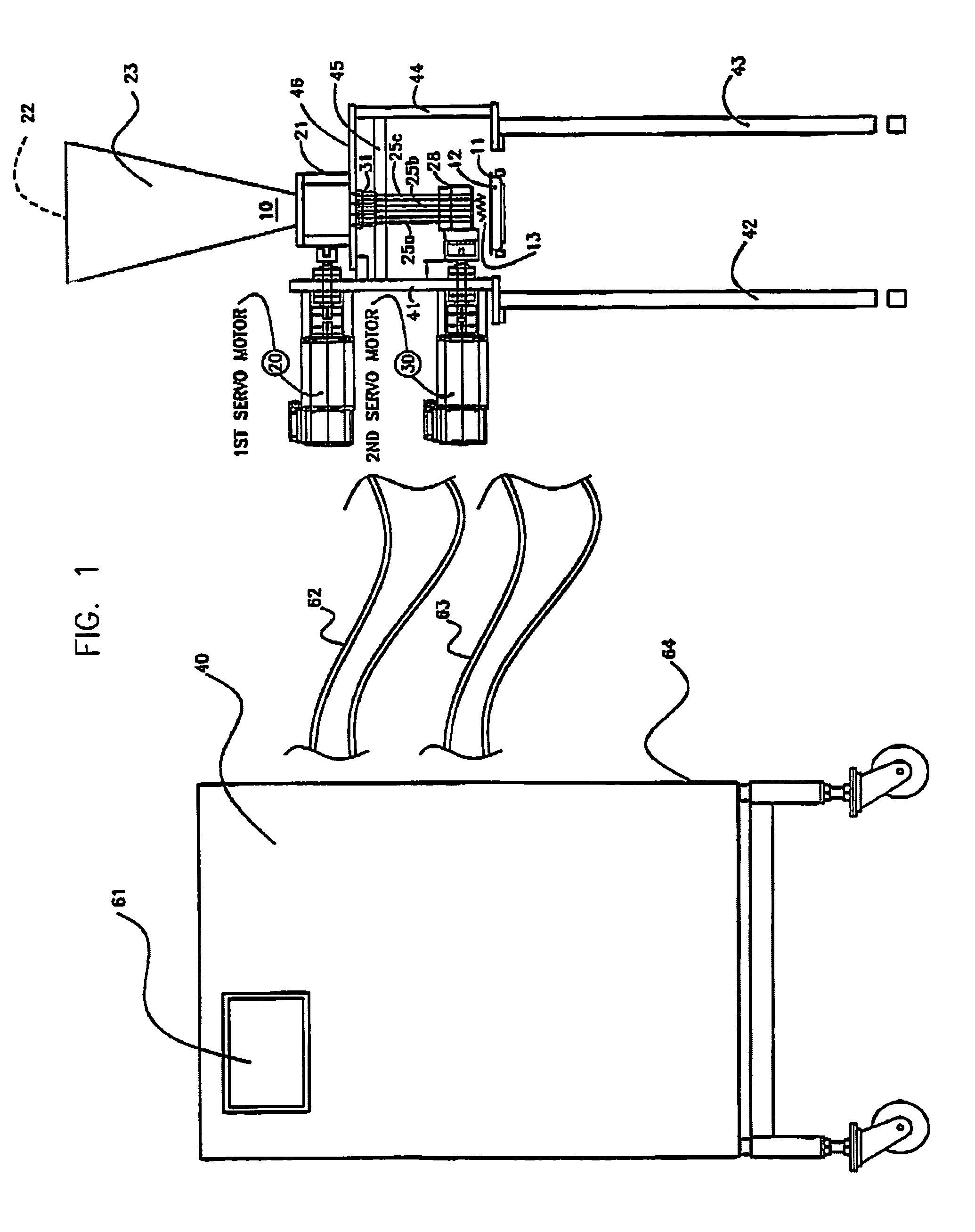 Apparatus for filling food trays at high speeds