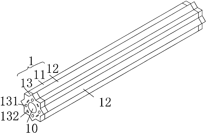 Square-prismatic tube pile and processing method thereof