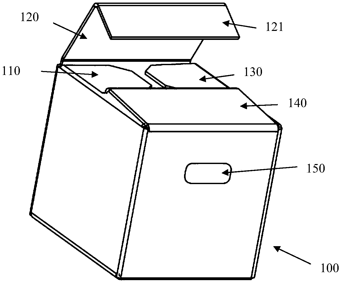 Packaging box used for powder coating and packaging method thereof